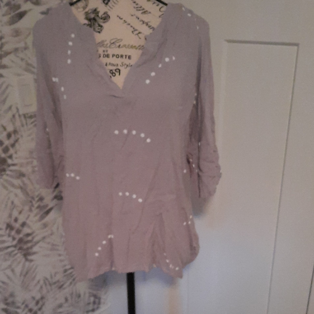 Women's Gray With White Top